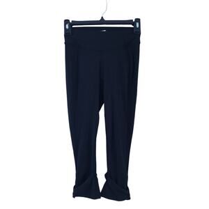 Gymshark Womens Leggings Small Black Stretch Cropped Calf Length Athletic Pants